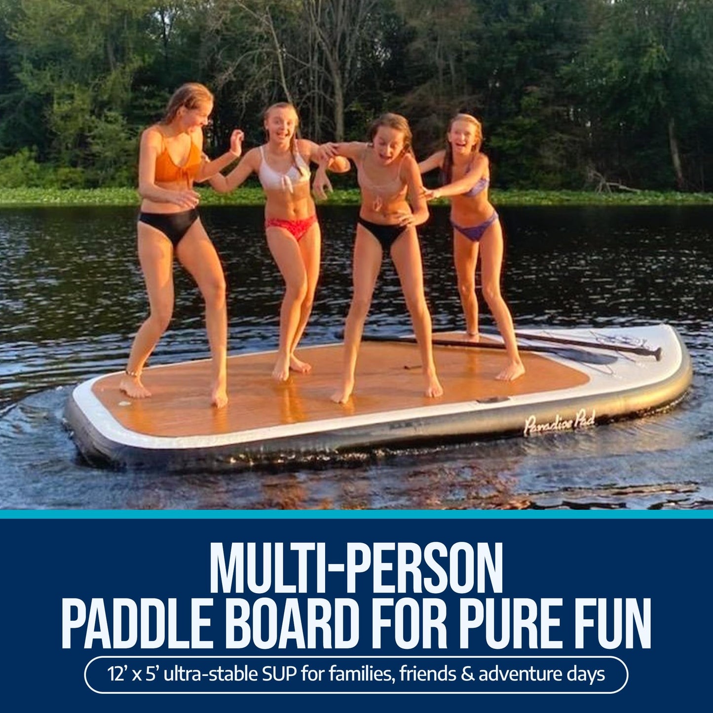 Multi Person Inflatable Family Paddle Board 12' x 5'