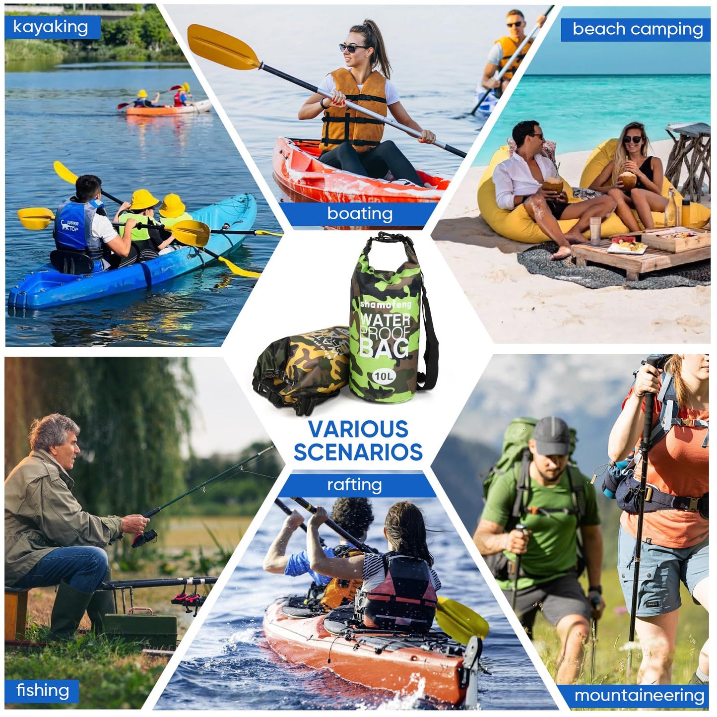 Waterproof Roll Top Dry Bag with Phone Case