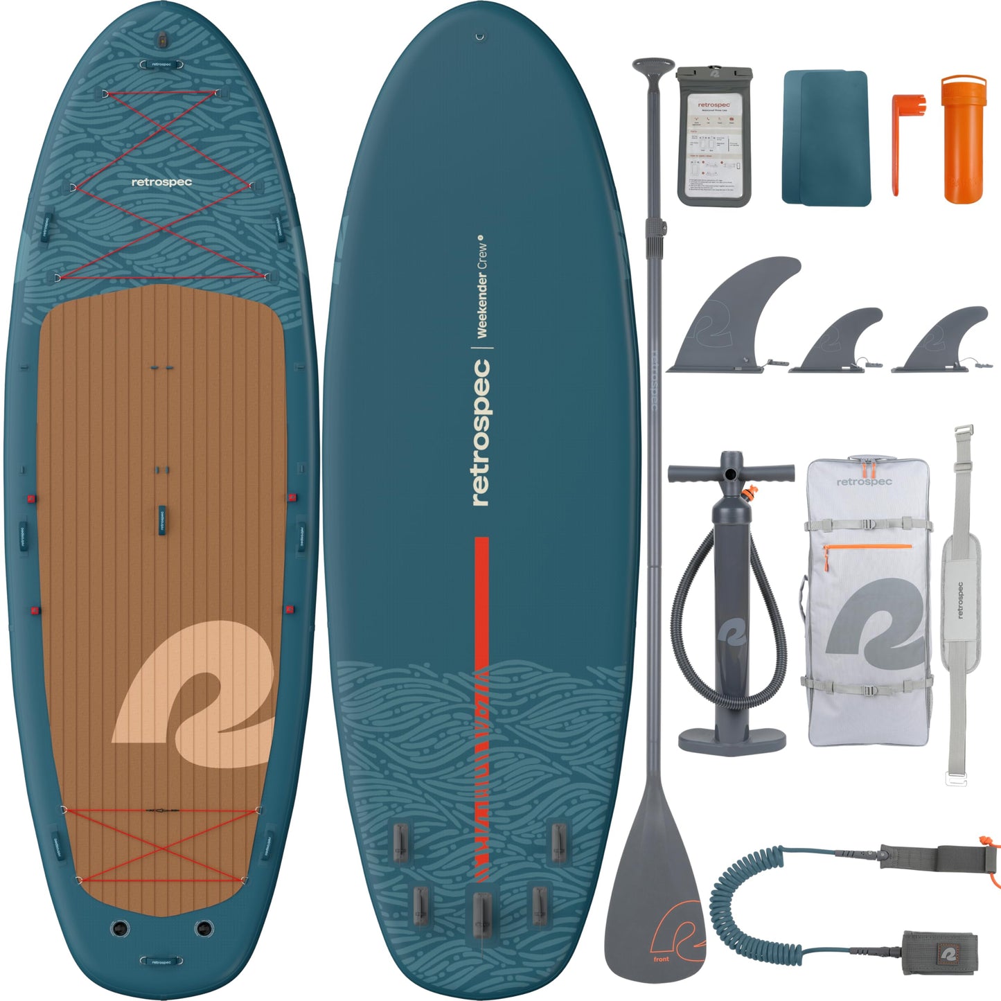 XL Multi-Person Inflatable Paddle Board with Paddles & Accessories