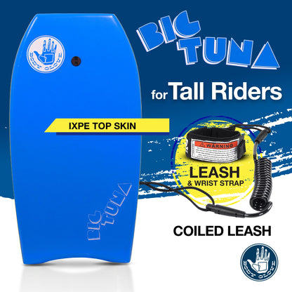 45" Large Bodyboard with Coiled Leash & EPS Core