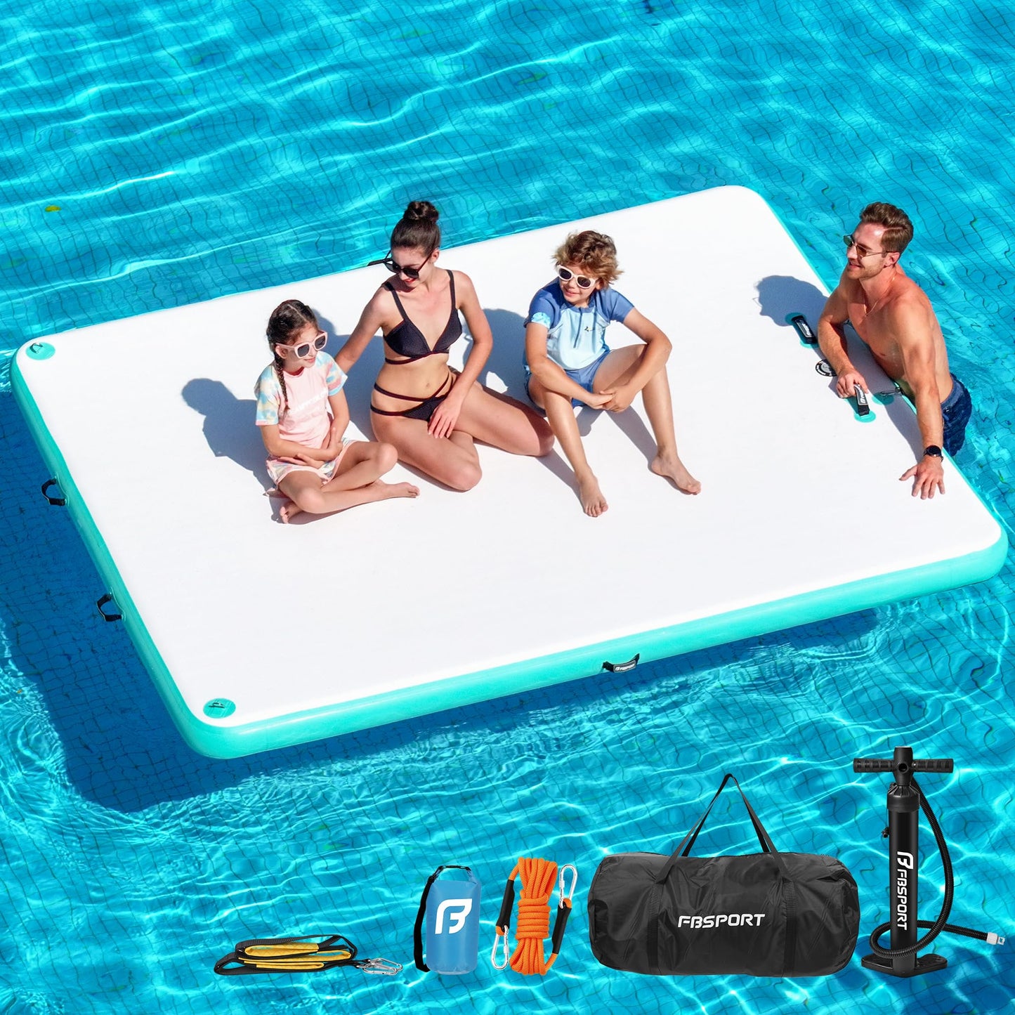 Non-Slip Inflatable Floating Dock Platform