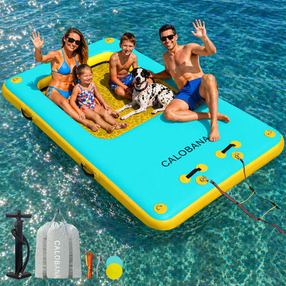 Inflatable Floating Water Platform with Detachable Ladder