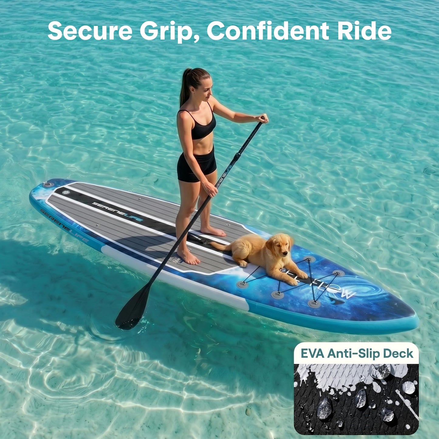10'6" Inflatable Stand Up Paddle Board with Paddle & Pump
