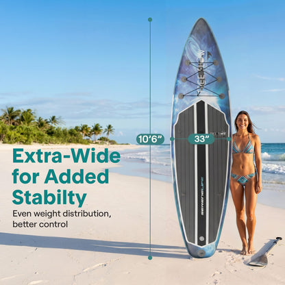 10'6" Inflatable Stand Up Paddle Board with Paddle & Pump