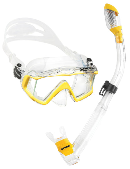 Panoramic Wide View Mask & Dry Snorkel Set