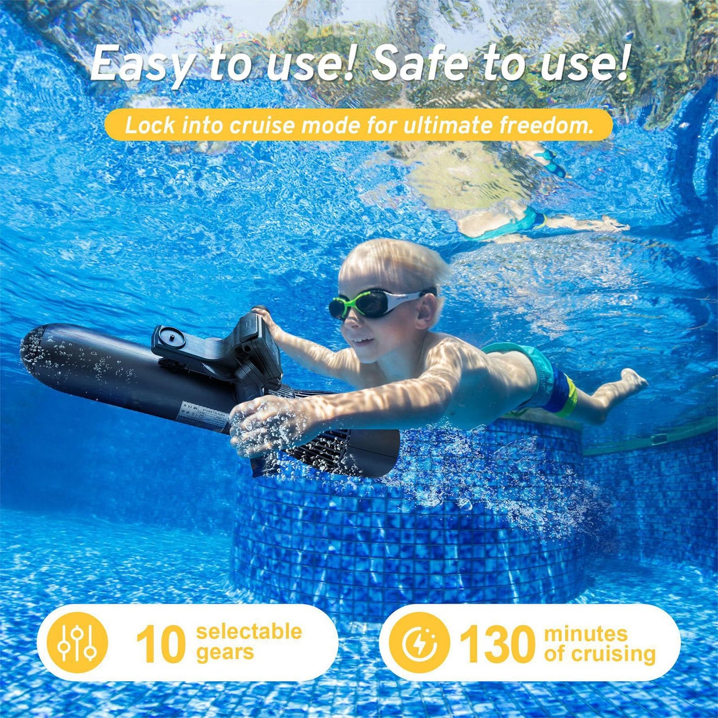 Ergonomic Underwater Scooter Handle Grip