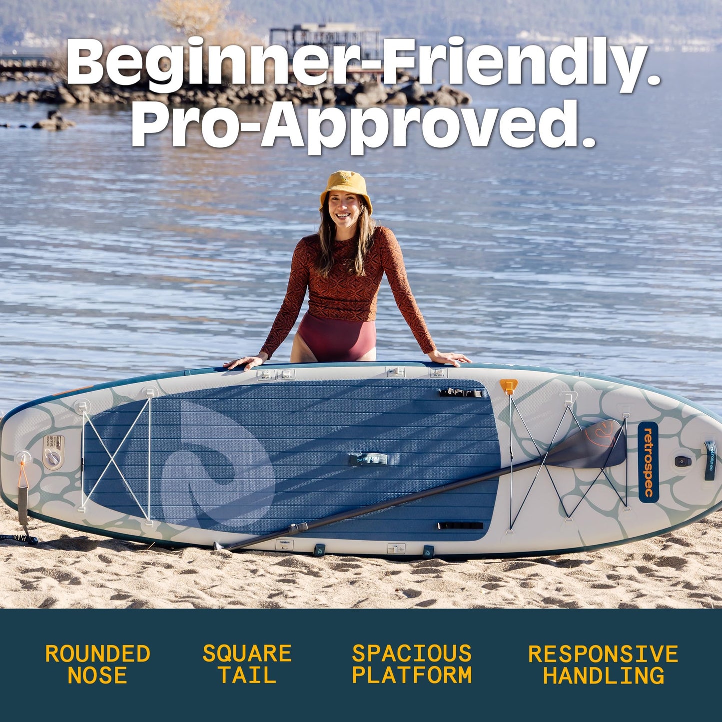 Inflatable Stand Up Paddleboard Set with Adjustable Paddle & Pump