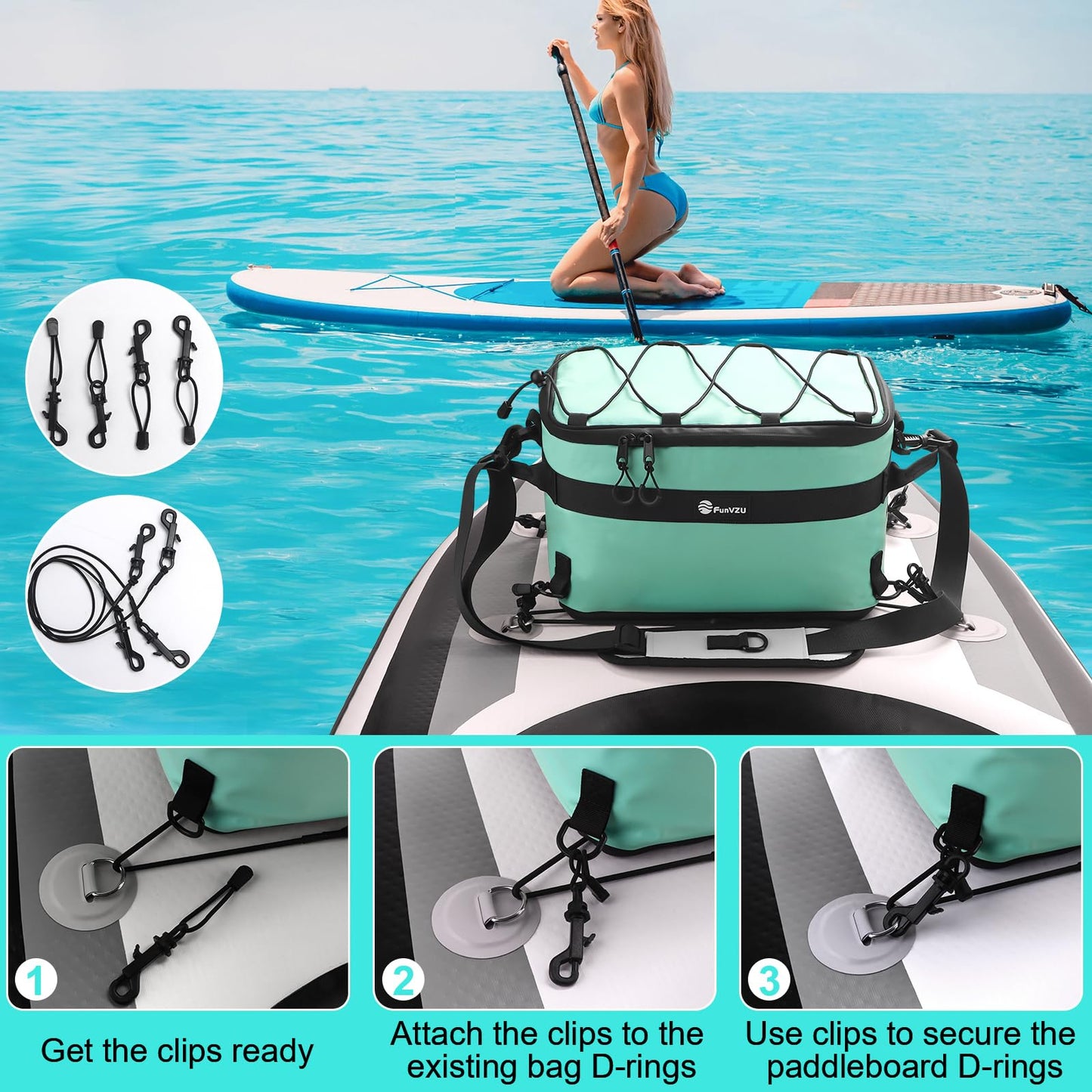 Waterproof SUP Cooler Bag for Paddle Boards & Kayaks