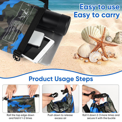 Waterproof Roll Top Dry Bag with Phone Case