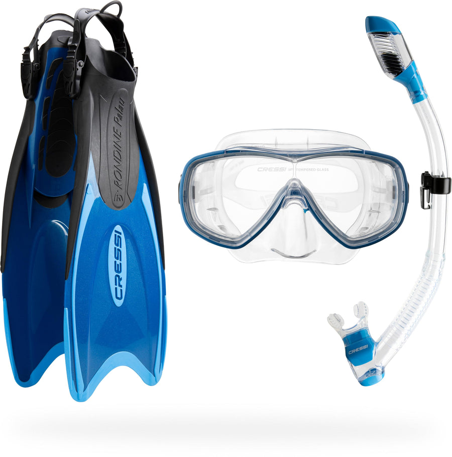 Lightweight Travel Snorkel Set with Mask & Fins