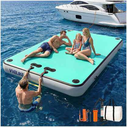 Inflatable Floating Dock Platform for Lake, Pool & Ocean