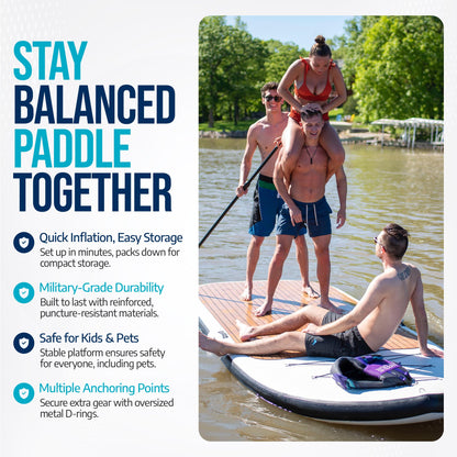 Multi Person Inflatable Family Paddle Board 12' x 5'