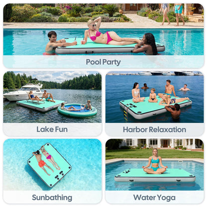 Inflatable Floating Dock Platform for Lake, Pool & Ocean