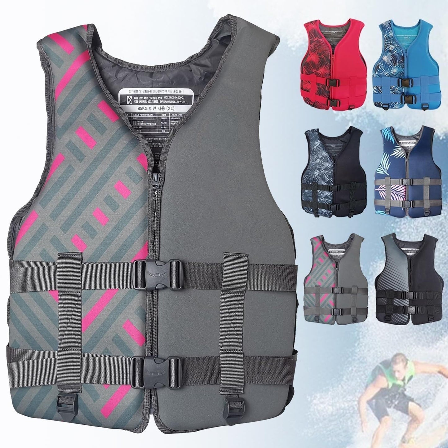 Fly Fishing Vest with Zipper Closure for Outdoor Angling