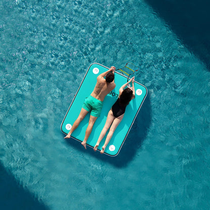 Inflatable Floating Water Platform with Detachable Ladder