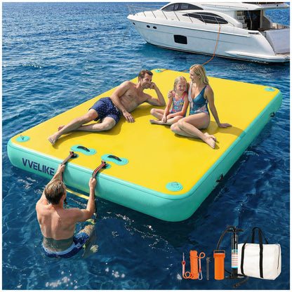 Inflatable Floating Dock Platform for Lake, Pool & Ocean