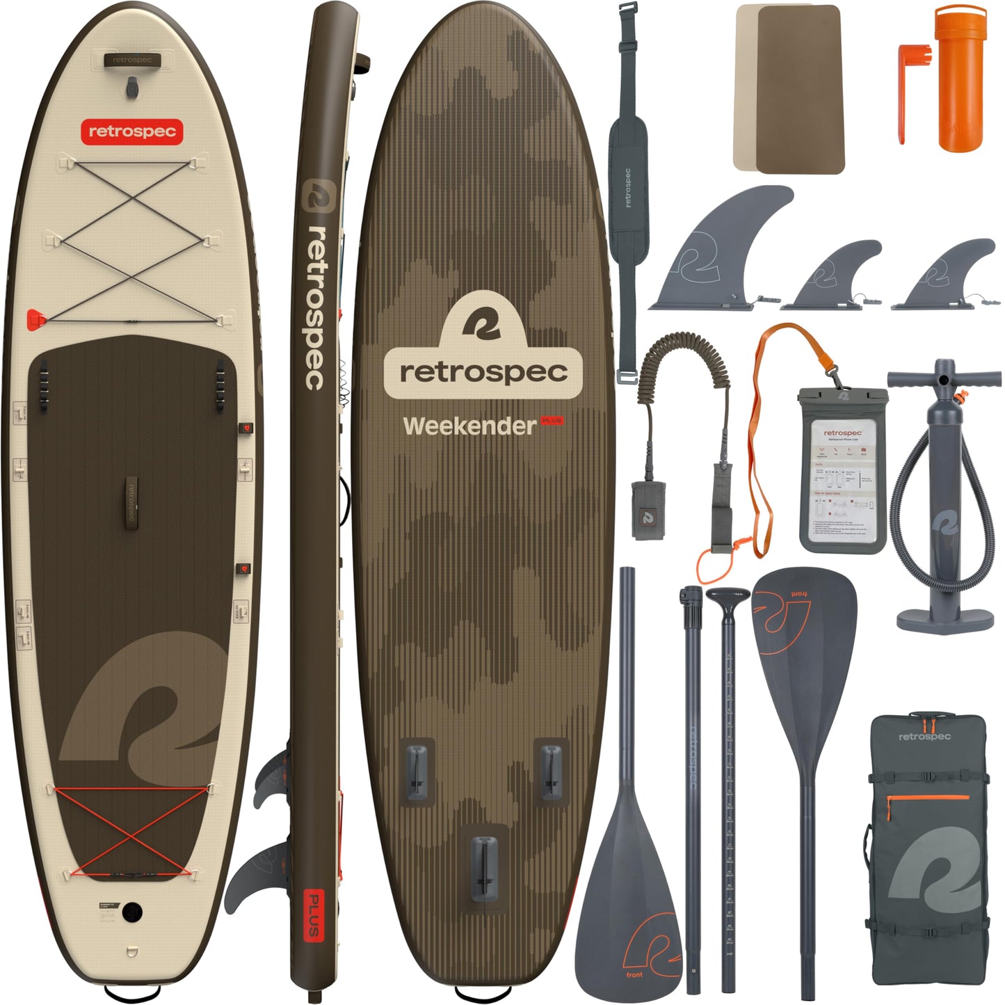 Inflatable Stand Up Paddleboard Set with Adjustable Paddle & Pump