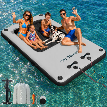 Inflatable Floating Water Platform with Detachable Ladder