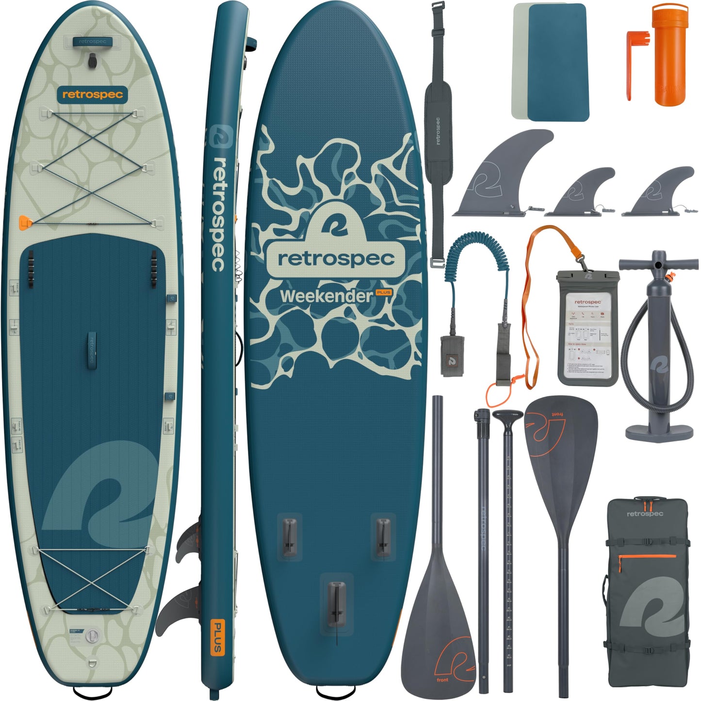 Inflatable Stand Up Paddleboard Set with Adjustable Paddle & Pump