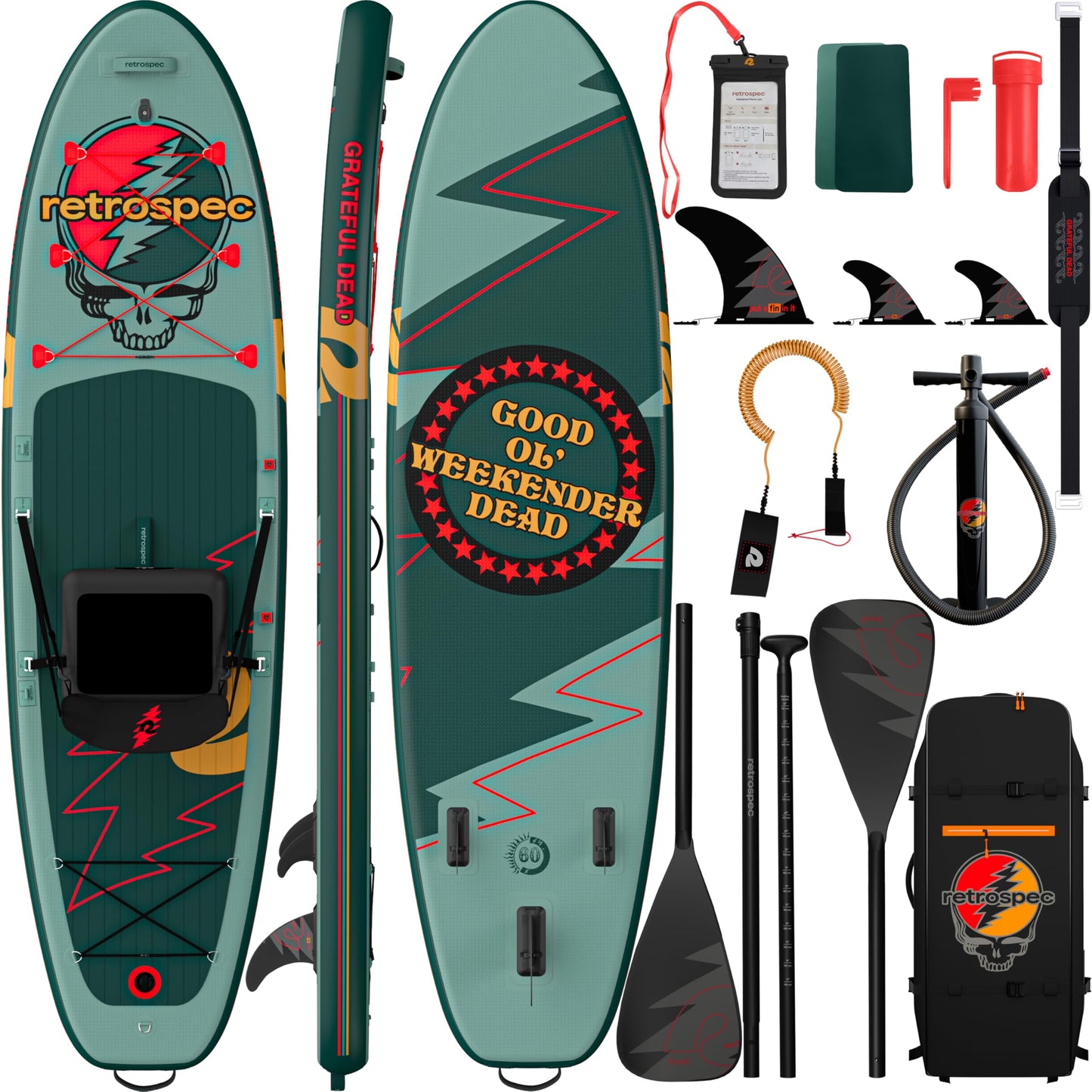 Inflatable Stand Up Paddleboard Set with Adjustable Paddle & Pump