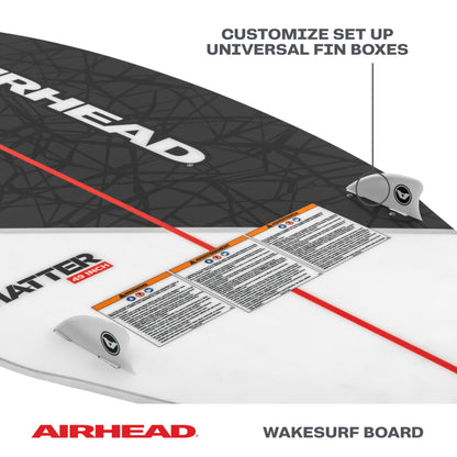 Wakesurf Board with EVA Traction Pad & Adjustable Foot Straps