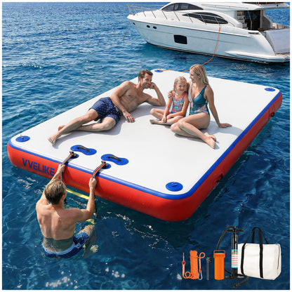 Inflatable Floating Dock Platform for Lake, Pool & Ocean