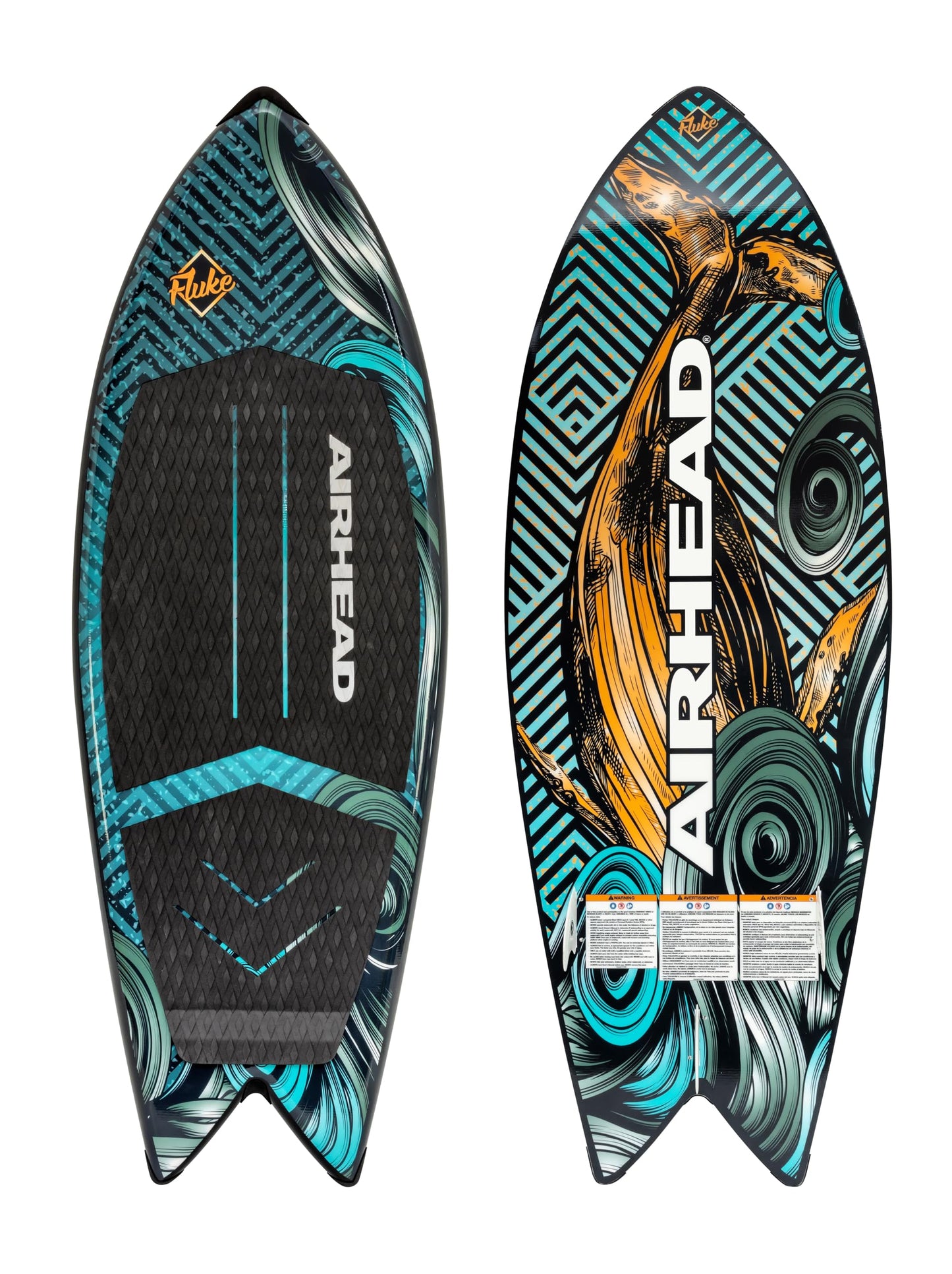 Wakesurf Board with EVA Traction Pad & Adjustable Foot Straps