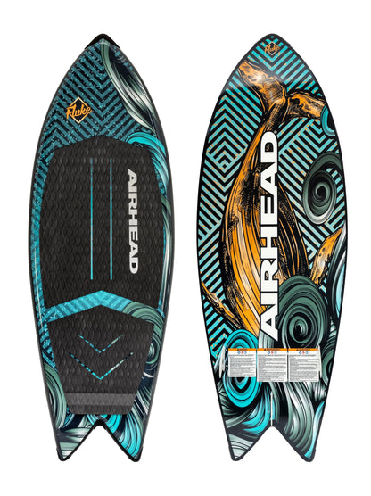 Wakesurf Board with EVA Traction Pad & Adjustable Foot Straps