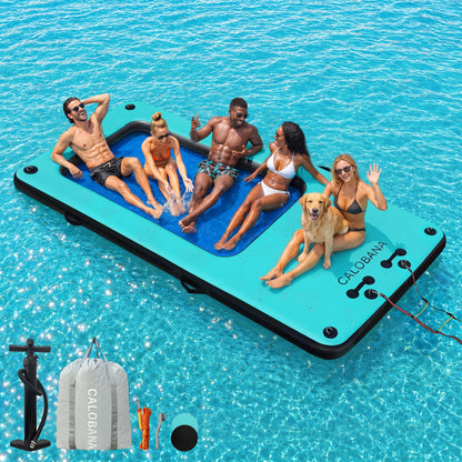 Inflatable Floating Water Platform with Detachable Ladder