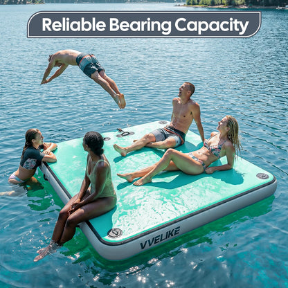 Inflatable Floating Dock Platform for Lake, Pool & Ocean